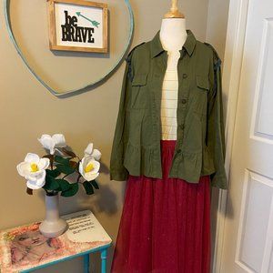 Matilda Jane Letterman Jacket - Size Medium